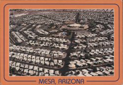 Mesa, Arizona Aerial View Mobile Home Community Postcard