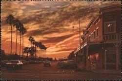 Scottsdale Savings Building, West Main Street at Sunset Postcard