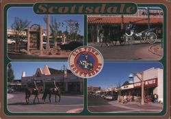 Old Town Scottsdale Horse-Drawn Carriages & Shops Postcard