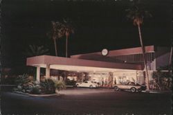 Safari Hotel Entrance at Night, Scottsdale, AZ Postcard
