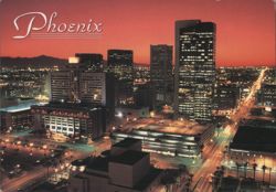 Phoenix, Arizona City Skyline at Sunset Postcard