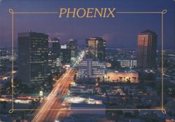 Downtown Phoenix Skyscrapers at Evening Postcard