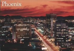 Phoenix Arizona Skyline at Sunset Postcard