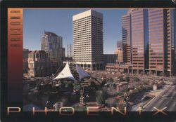 Phoenix Arizona Skyline & Park with Modern Skyscrapers Postcard