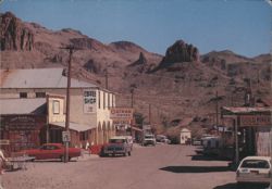 Main Street, Oatman, AZ - Coffee Shop & Oatman Hotel Postcard