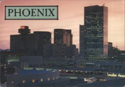 Phoenix City Skyline at Sunset Postcard