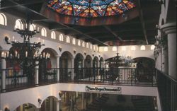 Los Portalas Mall Interior with Stained Glass Dome Postcard