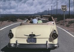 Fun Times on Route 66, California Convertible Drive Postcard