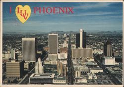Phoenix Arizona Cityscape Skyscrapers Downtown View Postcard