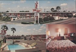 Travelodge Motel Yuma AZ Exterior, Pool, and Interior Postcard