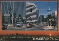Phoenix Central Avenue Skyscrapers Valley of the Sun Postcard