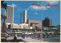 Downtown Phoenix, Arizona Skyline with Valley Bank Center Postcard