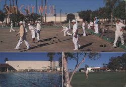 Sun City West AZ Bocci Ball, Golfing & Swimming Postcard