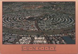 Sun City, Arizona Aerial View of Concentric Streets Postcard