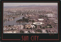 Aerial View of Sun City, Arizona Retirement Community Postcard