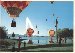 Balloon Festival at Fountain Hills, East of Scottsdale, AZ Postcard