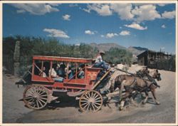 Overland Stage Coach Ride at Old Tucson, Arizona Postcard