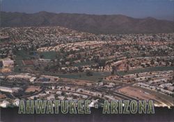 Ahwatukee, Arizona Aerial View with Mountains Postcard