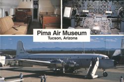 Pima Air Museum - VC-118A Air Force One Cockpit & Interior Postcard