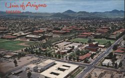 University of Arizona Campus Aerial View, Tucson Postcard