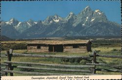Cunningham Cabin, Grand Teton NP, Historic Shootout Site Postcard