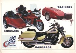 Champion Sidecars Motorcycles, Trailers, and Hardbags Postcard