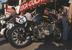 Laverda 1000 Endurance Race Motorcycles #25 & #27 Postcard