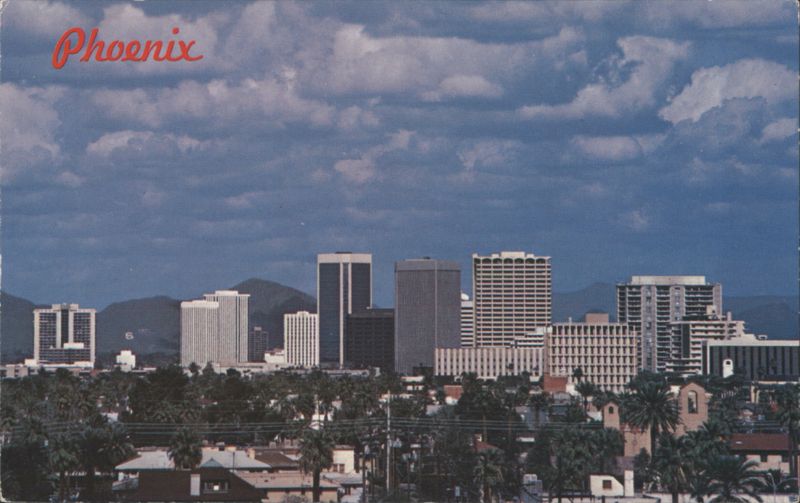 Phoenix North Central Avenue Skyline Arizona J. Trombetta