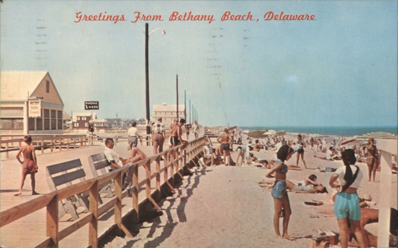 Bethany Beach, Delaware Boardwalk and Beach Scene J. Paul Rodgers