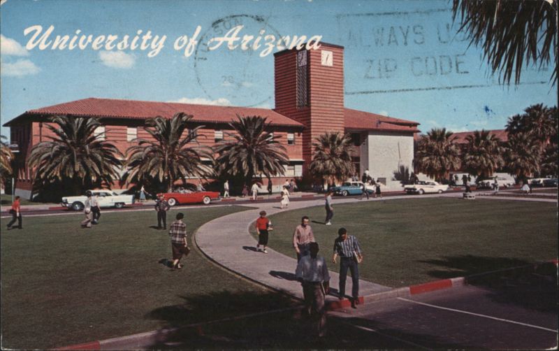 University of Arizona Campus Green with Palm Trees Tucson