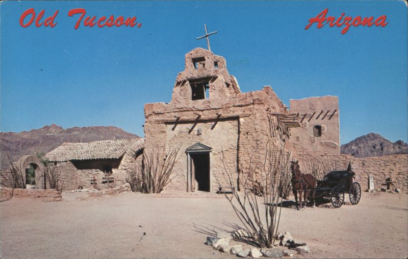 Old Adobe Mission, Little Old Church - Old Tucson, Arizona