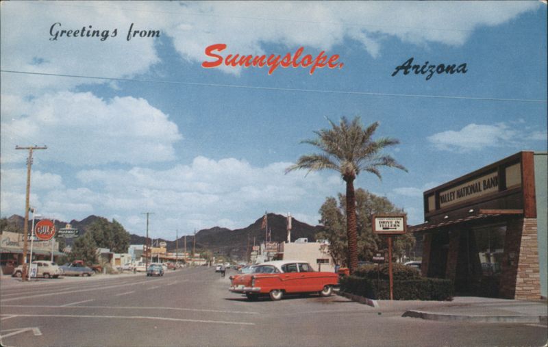 Sunnyslope, Arizona Street View with Valley National Bank