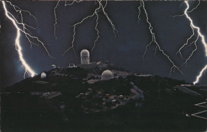 Kitt Peak National Observatory with Lightning, Tucson Arizona