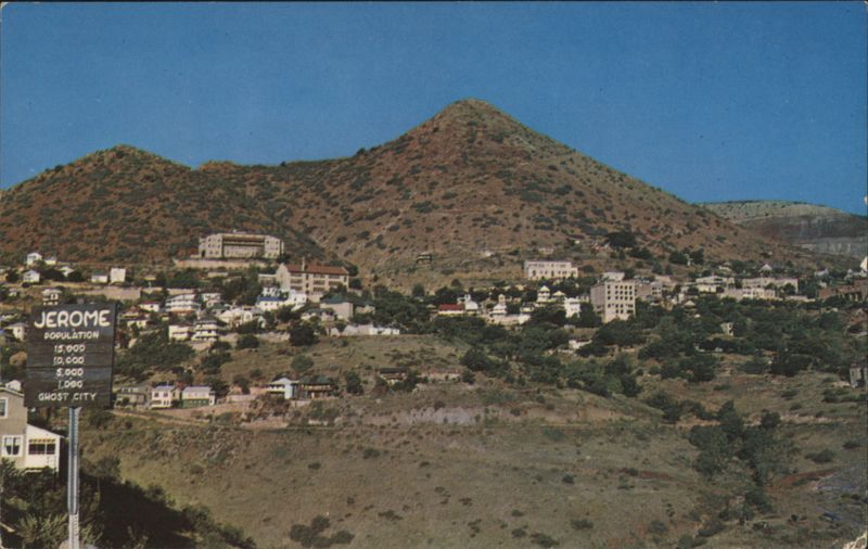 Jerome, AZ Lively Ghost City Hillside Town View Arizona