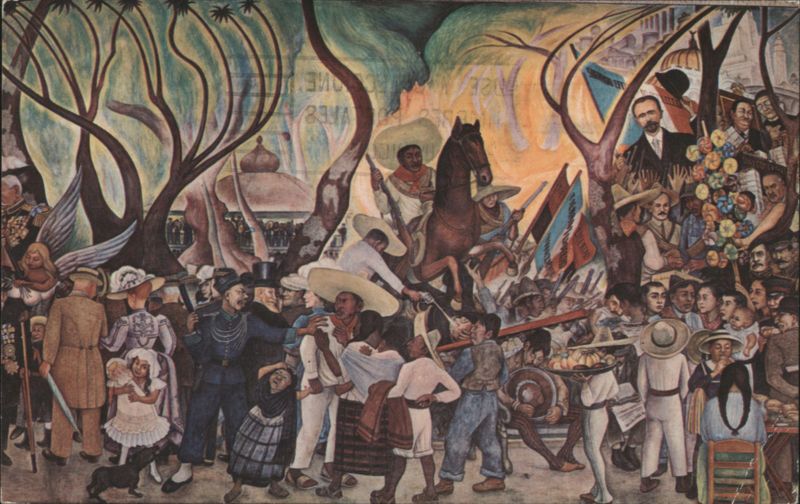 Diego Rivera's Mural La Alameda at Del Prado Hotel Mexico City