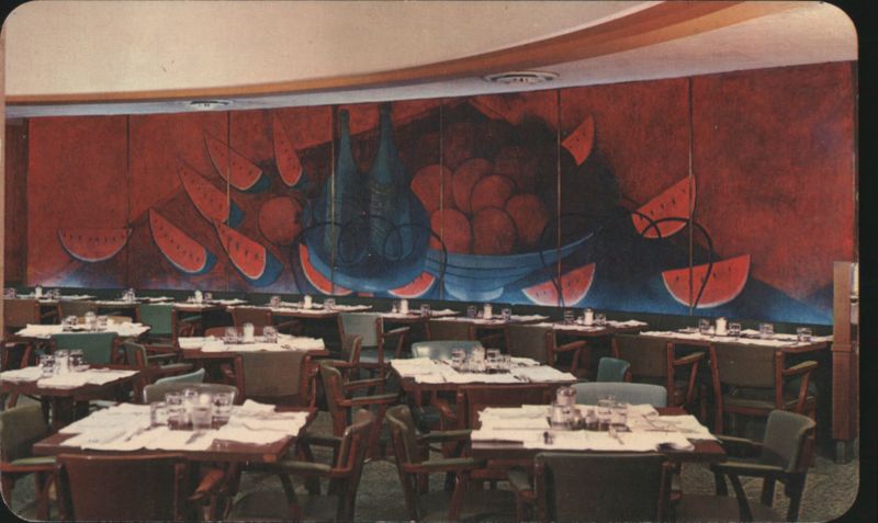 Sanborns Restaurant Dining Room with Rufino Tamayo Mural Mexico City