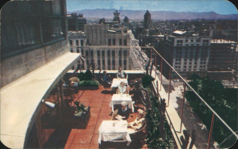 Rooftop Garden Restaurant, Hotel Bamer, Mexico City