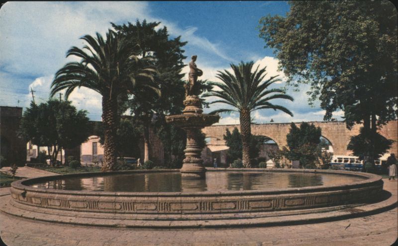 Fountain in Villalongín Square, Morelia Mexico