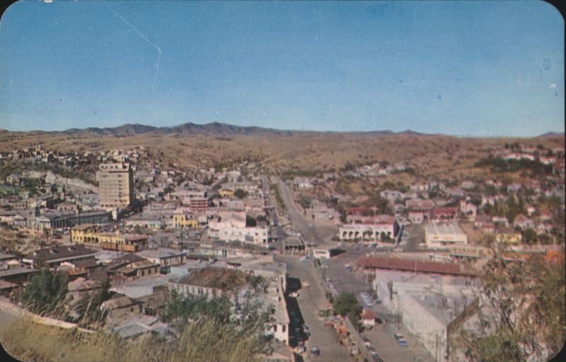 Panoramic View of Nogales, Sonora, Mexico - Divisor Line