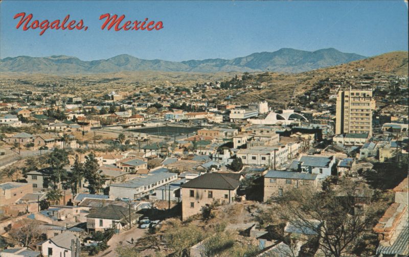 Semi-Aerial View of Nogales, Mexico & Arizona Dick Parrish