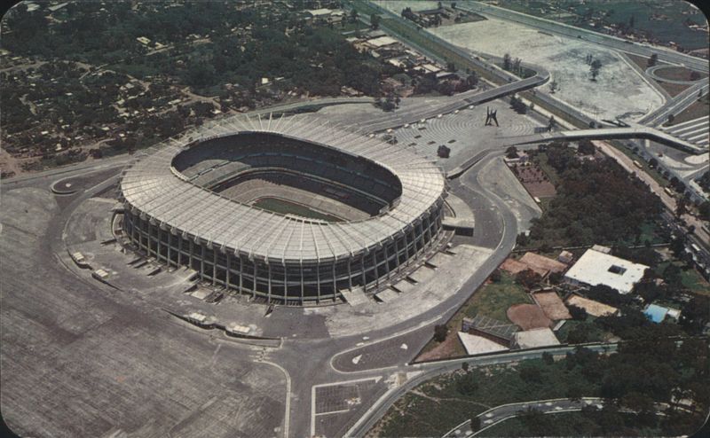Aerial View of 105,000 Seat Aztec Stadium, Mexico City