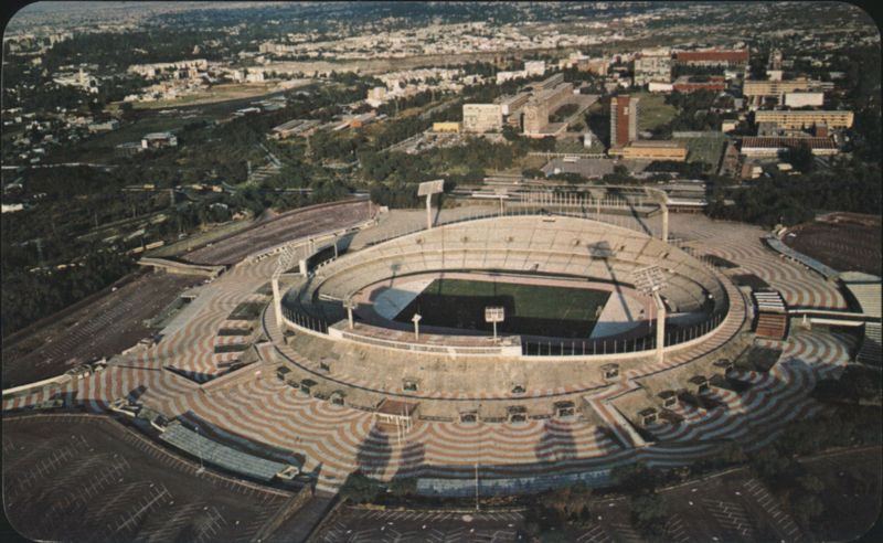 University's Olympic Stadium Aerial View, Mexico City