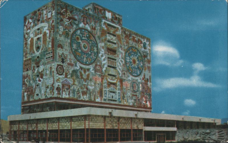 Central Library UNAM, Mosaic Mural, Mexico City