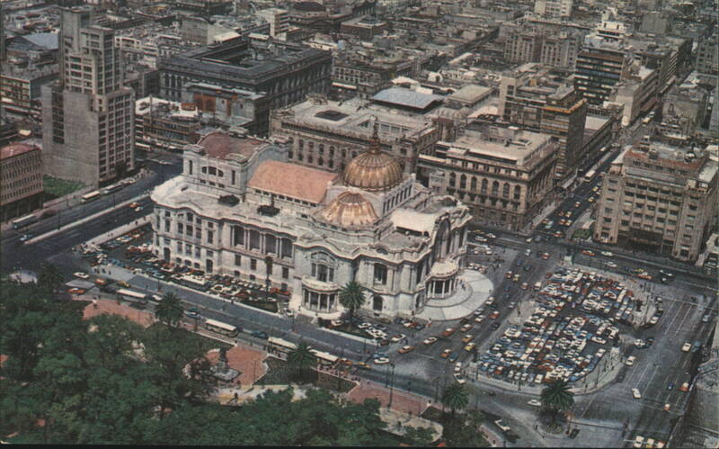 Aerial View of Palace of Fine Arts, Mexico City