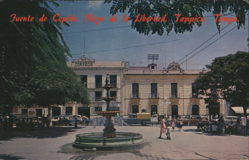 Fuente de Cupido, Plaza de la Libertad, Tampico, Tamps. Mexico