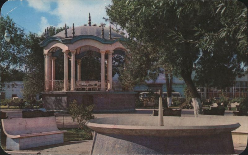Gazebo and Fountain in Park, Matamoros, Mexico