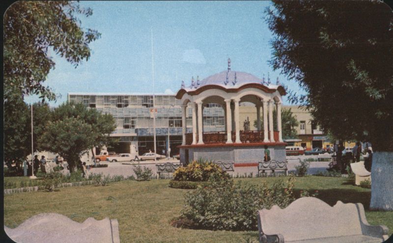 Park, Kiosk and Palace, Matamoros, Mexico Tamps.