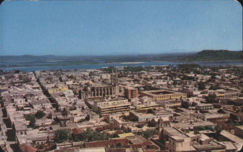 Mazatlán Cityscape with Cathedral and Bay Panorama Mexico