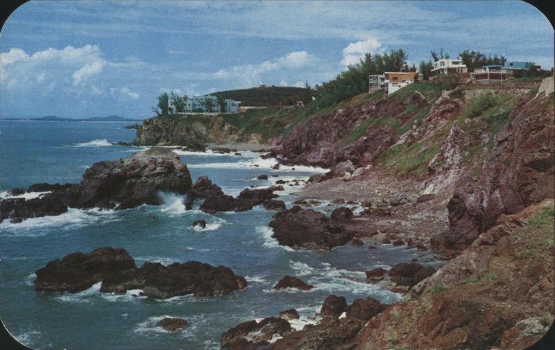 Mazatlan Coastline, Rocky Shore & Hillside Buildings Mazatlán Sin. Mexico
