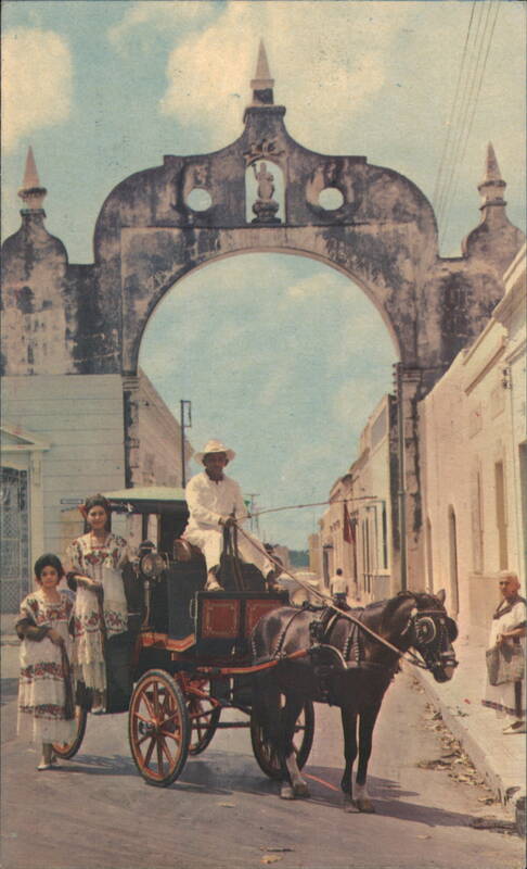 San Juan Arch, Horse-Drawn Carriage, Mérida, Mexico